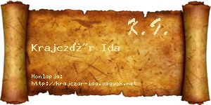 Krajczár Ida névjegykártya