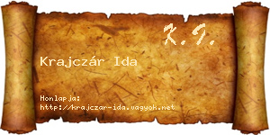 Krajczár Ida névjegykártya