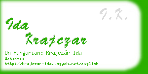 ida krajczar business card